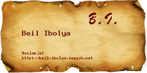 Beil Ibolya névjegykártya